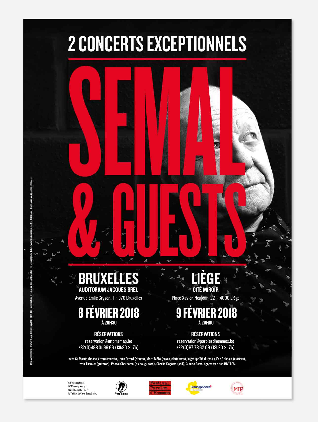 Claude Semal Concert Poster - Semal & Guests